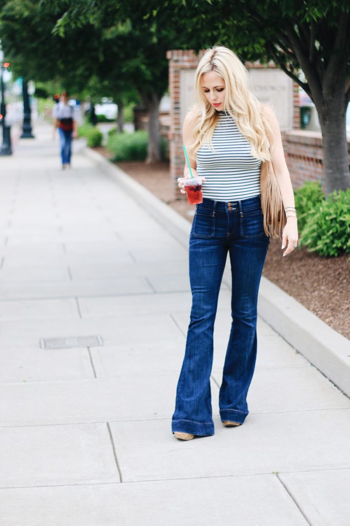 What to Pair With A Striped Bodysuit by Nashville fashion blogger Nashville Wifestyles
