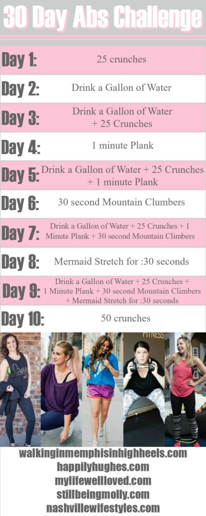 agree fitness. 30 day ab challenge. core workouts. post partum fitness.