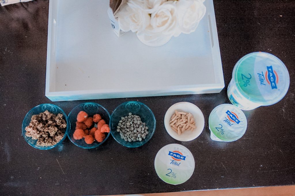 Healthy Hacks For Your Family Dessert Bar With Fage 2% Yogurt - Nashville Wifestyles; I lucked out that my kids LOVE yogurt. I try to sneak healthy foods into other foods or make healthier hacks I can get them to eat what they need for a balanced diet. You'll notice when I talk about recipes that it's a healthy hack on a guilt free food. I started with my kids in the last couple weeks to get them onboard this "Healthy Hacks" train by implanting a DIY yogurt bar for dessert after dinner. Wait yogurt for dessert? yes. Click to learn about it!