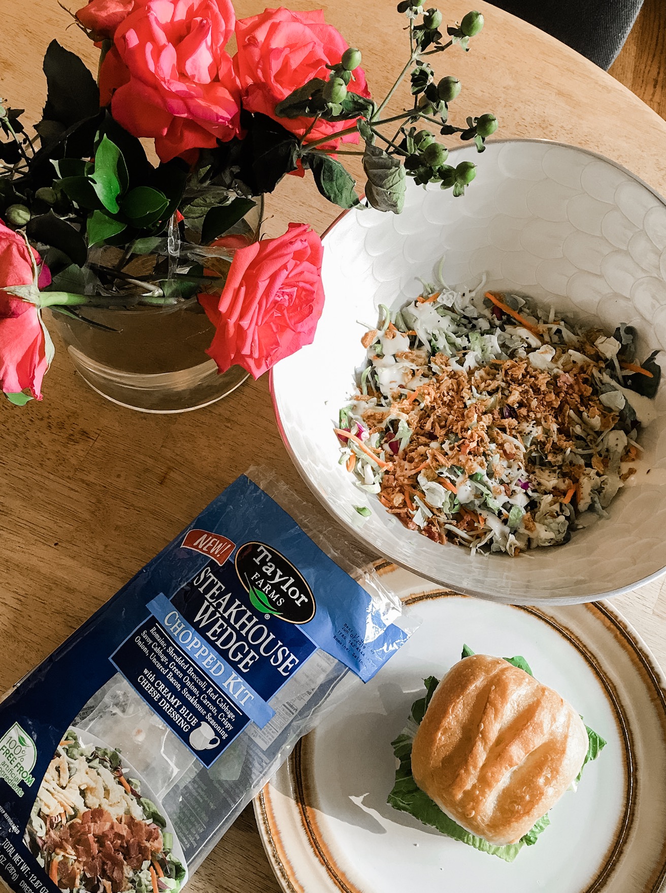 Taylor Farms Recipes featured by top US lifestyle blog Nashville Wifestyles | We LOVE Taylor Farms in this household. We make it a part of our meal everyday. Taylor Farms salad kits are comprised of multiple bags inside a bag. Each bag contains a different compartment of the salad: cheese, croutons and dressing. Take the ingredients, toss them in a bowl, stir & it’s ready to serve! It can be used as a main course or a side salad. Our favorites are the Buffalo Ranch Chopped and the Caesar Chopped. It’s simple and tasty! Click for full recipes!