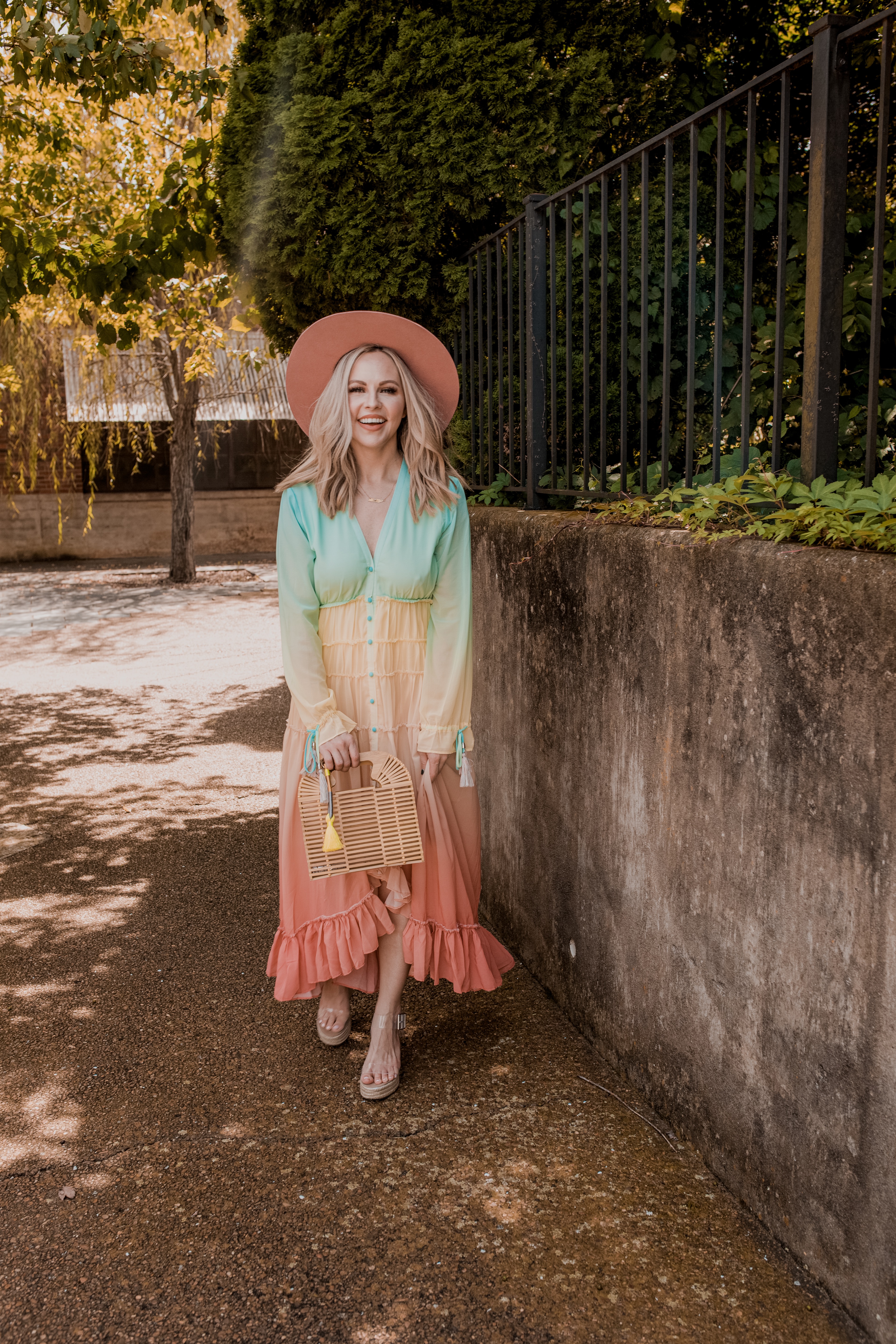 ombre rainbow dress