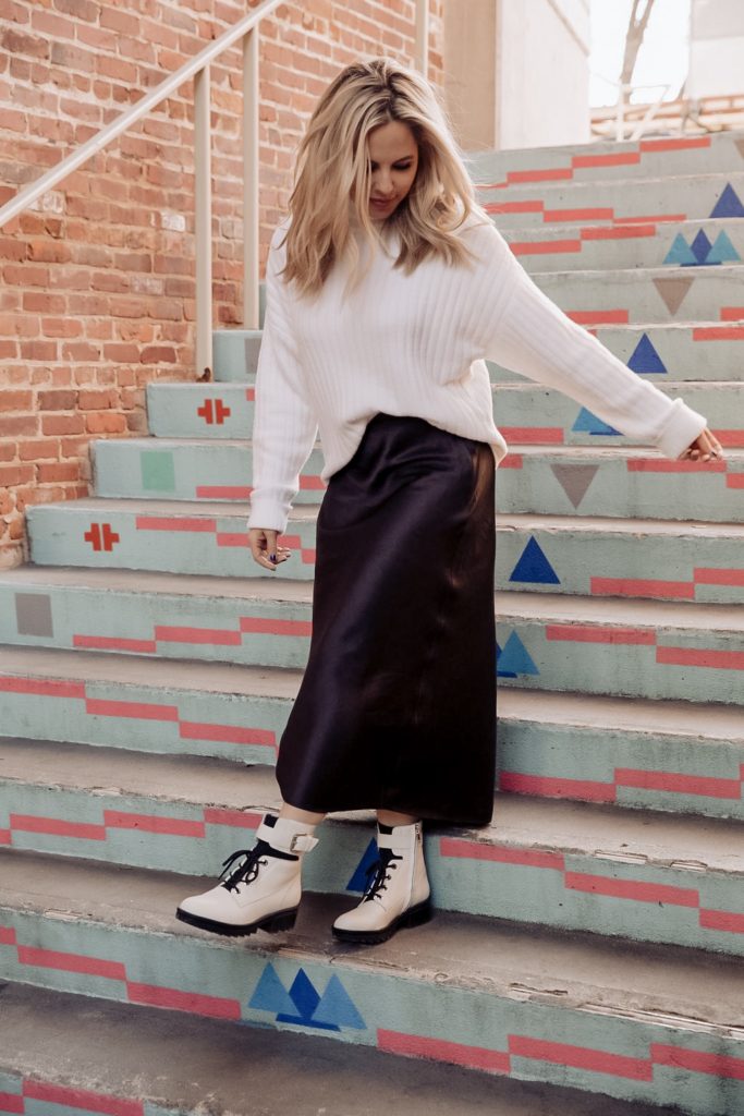 Street style white combat boots, Combat Boots Outfit