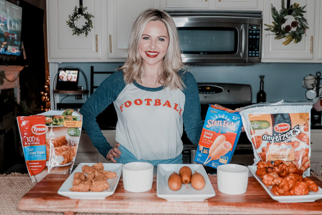 Easy Game Day Entertaining In Less Than 30 Minutes by popular Nashville lifestyle blog, Nashville Wifestyles: image of various cooked Tyson frozen food products. 